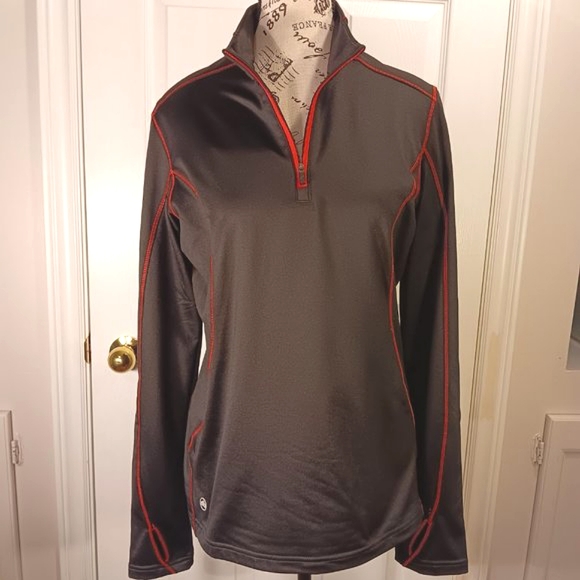 Stormtech Quarter Zip Sweater  Pullover Fleece Lined Black Red Men's Size M NWOT - Picture 16 of 16